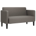 Sofá Loveseat gris claro 109 cm tejido de pana