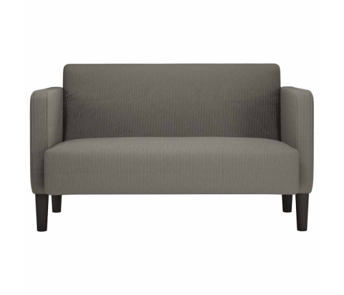 Sofá Loveseat gris claro 109 cm tejido de pana