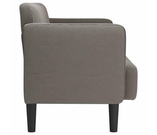 Sofá Loveseat gris claro 109 cm tejido de pana