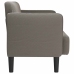 Sofá Loveseat gris claro 109 cm tejido de pana