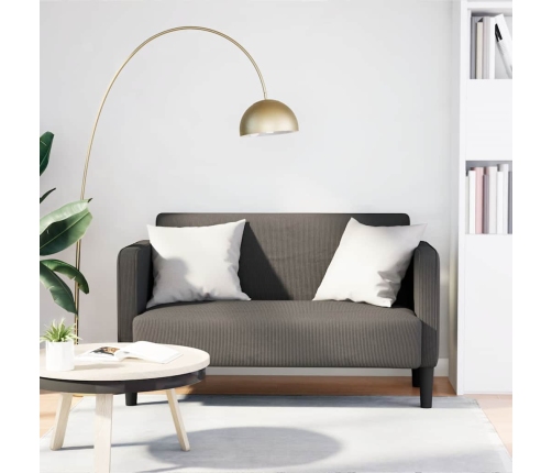 Sofá Loveseat gris claro 109 cm tejido de pana