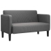 Sofá Loveseat gris oscuro 109 cm tejido de pana