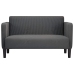 Sofá Loveseat gris oscuro 109 cm tejido de pana