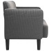 Sofá Loveseat gris oscuro 109 cm tejido de pana