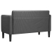 Sofá Loveseat gris oscuro 109 cm tejido de pana