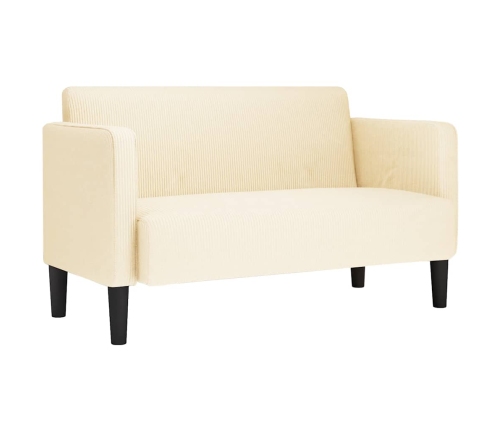 Sofá Loveseat color crema 109 cm tejido de pana