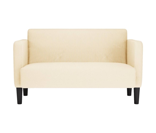 Sofá Loveseat color crema 109 cm tejido de pana