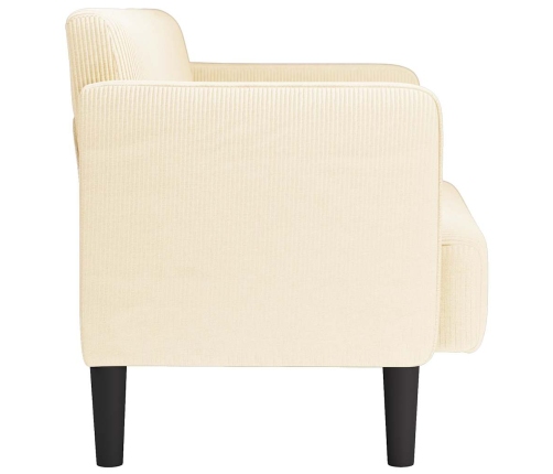 Sofá Loveseat color crema 109 cm tejido de pana