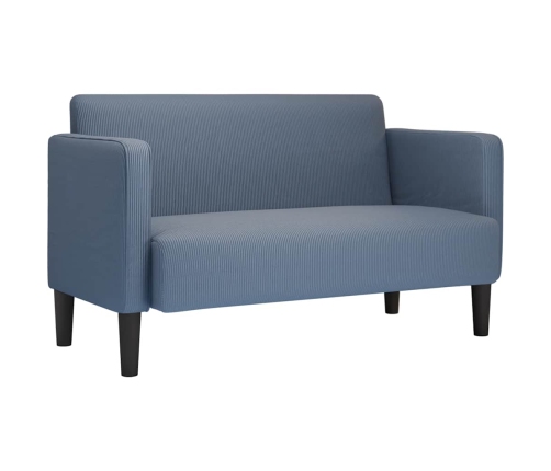 Sofá Loveseat azul 109 cm tejido de pana