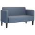 Sofá Loveseat azul 109 cm tejido de pana