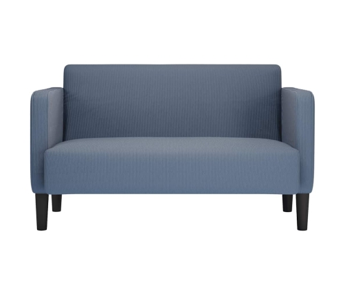 Sofá Loveseat azul 109 cm tejido de pana