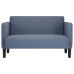 Sofá Loveseat azul 109 cm tejido de pana