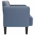 Sofá Loveseat azul 109 cm tejido de pana