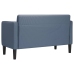 Sofá Loveseat azul 109 cm tejido de pana