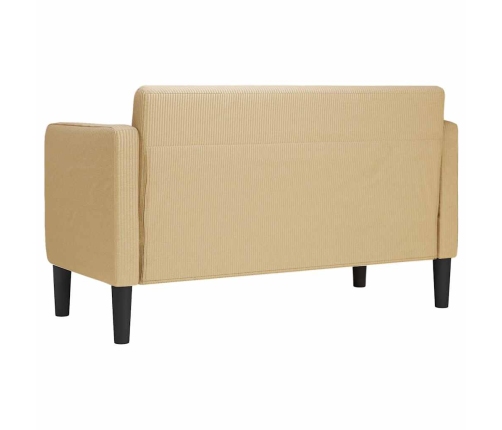 Sofá Loveseat verde claro gris 109 cm tejido de pana