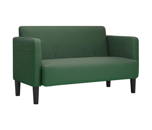 Sofá Loveseat verde jungla 109 cm tejido de pana