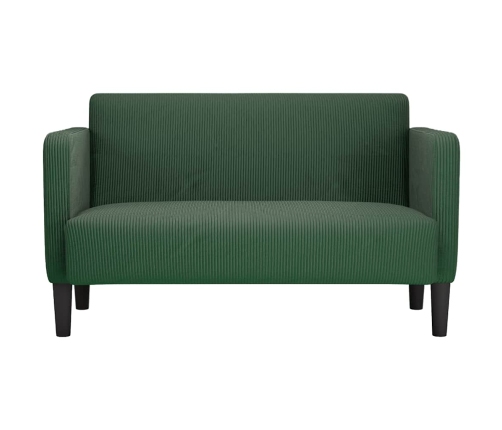 Sofá Loveseat verde jungla 109 cm tejido de pana