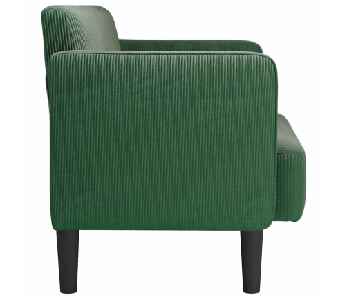 Sofá Loveseat verde jungla 109 cm tejido de pana