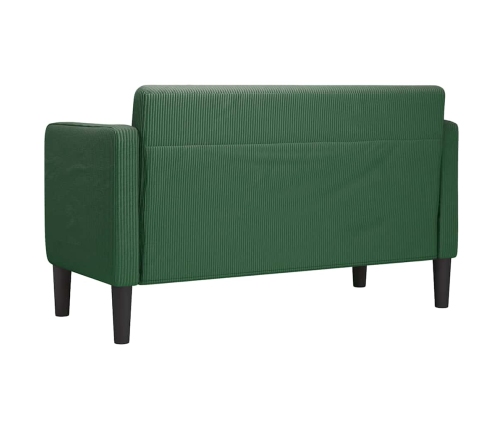 Sofá Loveseat verde jungla 109 cm tejido de pana