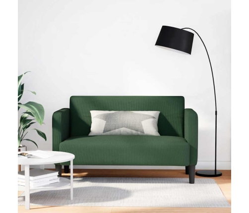 Sofá Loveseat verde jungla 109 cm tejido de pana