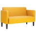 Sofá Loveseat amarillo claro 109 cm tejido de pana