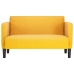 Sofá Loveseat amarillo claro 109 cm tejido de pana