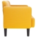 Sofá Loveseat amarillo claro 109 cm tejido de pana