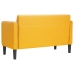 Sofá Loveseat amarillo claro 109 cm tejido de pana