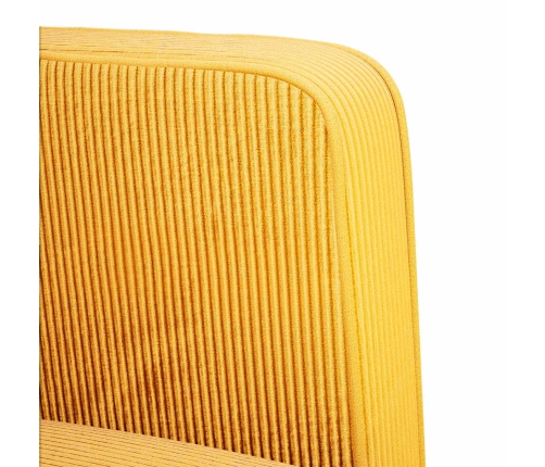 Sofá Loveseat amarillo claro 109 cm tejido de pana