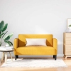 Sofá Loveseat amarillo claro 109 cm tejido de pana