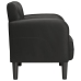 Sillón con reposabrazos cuero sintética negro 54 cm