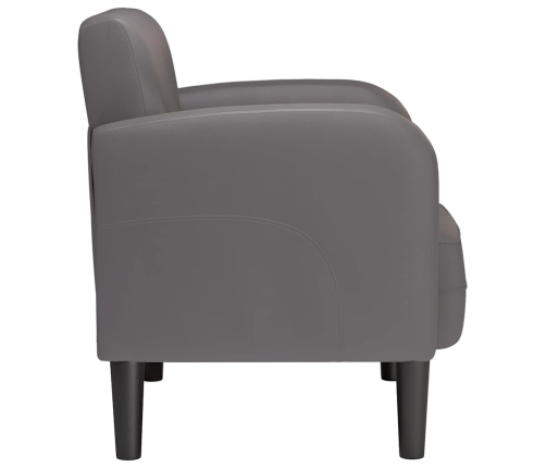 Sillón con reposabrazos gris 54 cm cuero sintética