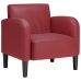 Sillón con reposabrazos color rojo vino 54 cm cuero sintética