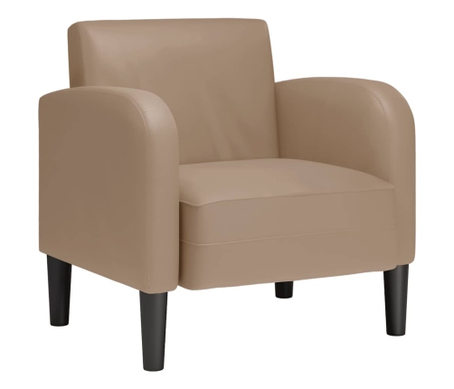 Sillón con reposabrazos capuchino 54 cm cuero sintética