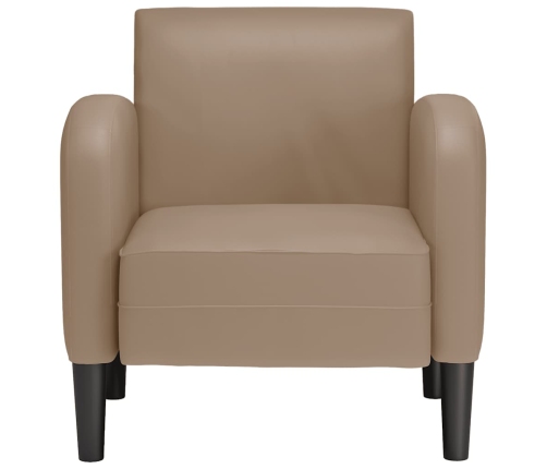 Sillón con reposabrazos capuchino 54 cm cuero sintética