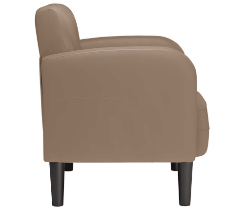 Sillón con reposabrazos capuchino 54 cm cuero sintética