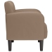 Sillón con reposabrazos capuchino 54 cm cuero sintética