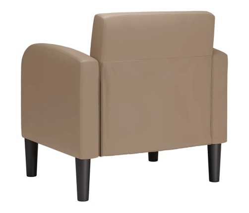 Sillón con reposabrazos capuchino 54 cm cuero sintética