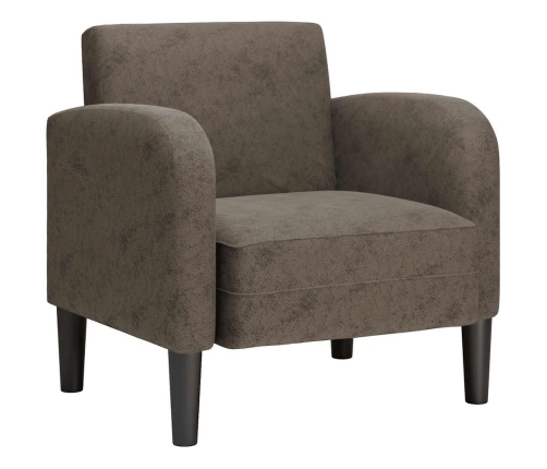 Sillón con reposabrazos gris oscuro 54 cm cuero sintética