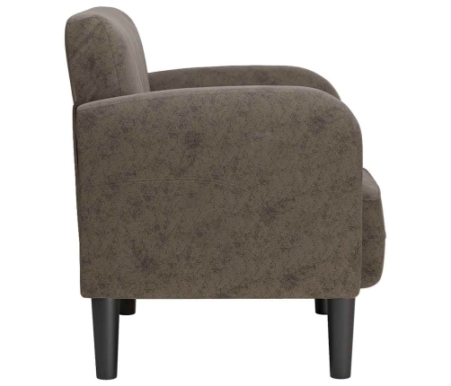 Sillón con reposabrazos gris oscuro 54 cm cuero sintética