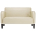 Sofá Loveseat color crema 110 cm cuero sintética