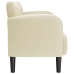 Sofá Loveseat color crema 110 cm cuero sintética