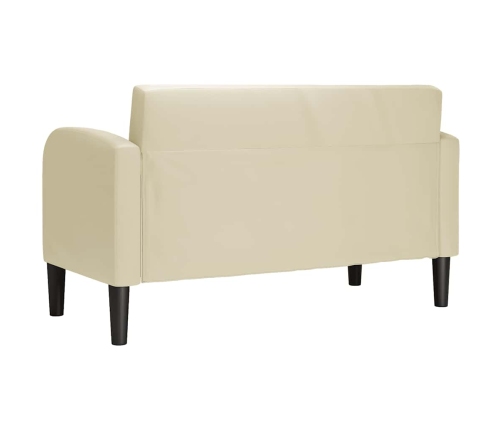 Sofá Loveseat color crema 110 cm cuero sintética