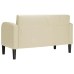 Sofá Loveseat color crema 110 cm cuero sintética