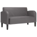 Sofá Loveseat gris 110 cm cuero sintética