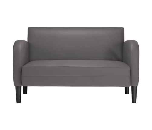 Sofá Loveseat gris 110 cm cuero sintética