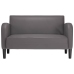 Sofá Loveseat gris 110 cm cuero sintética