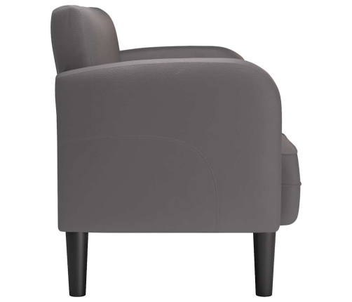 Sofá Loveseat gris 110 cm cuero sintética