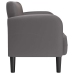 Sofá Loveseat gris 110 cm cuero sintética