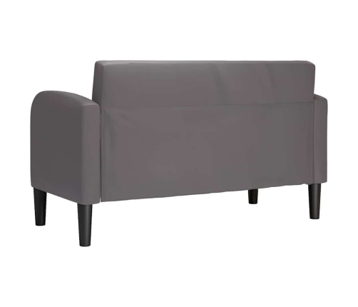 Sofá Loveseat gris 110 cm cuero sintética